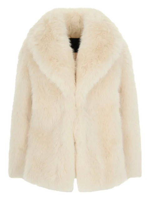 LIU JO faux-fur collar coat