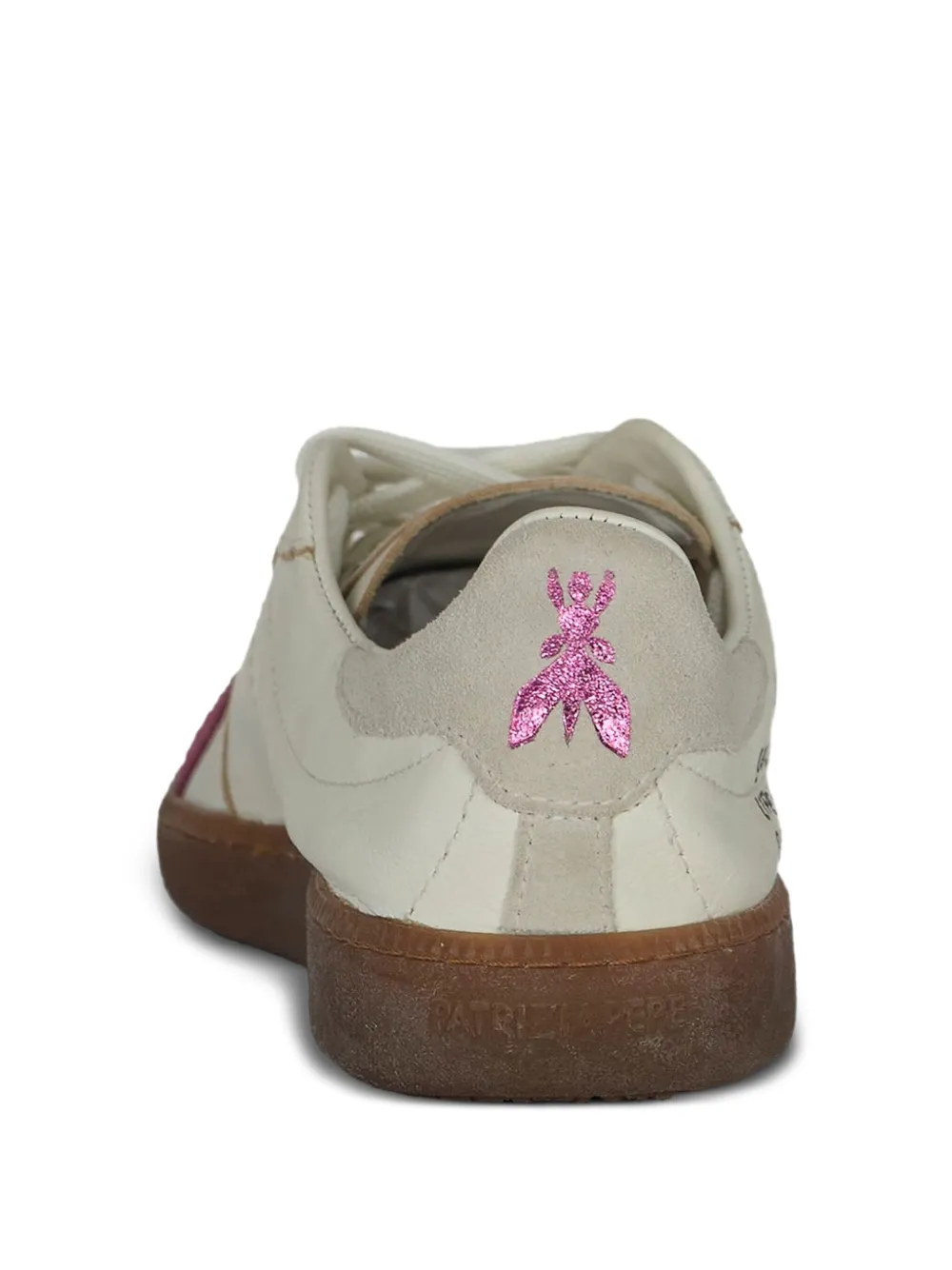 Patrizia Pepe Skin leather-panelled sneakers Neutrals