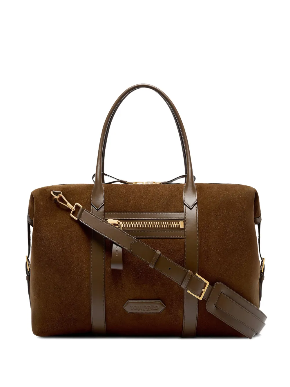 TOM FORD Reistas met leren afwerking Bruin