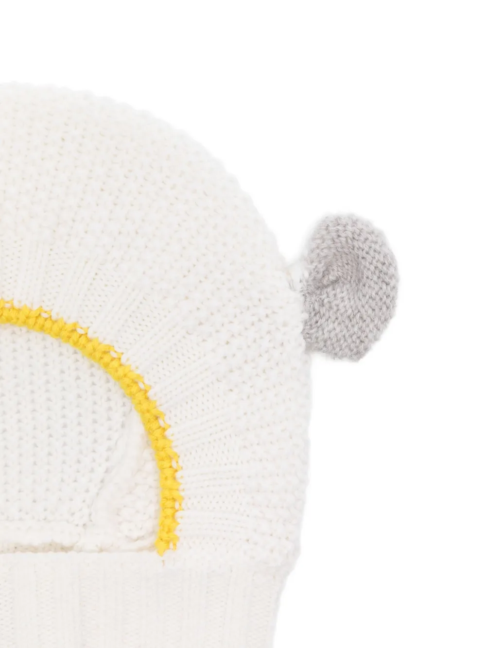 Gensami kids Muts met contrasterende afwerking en oordetail Beige