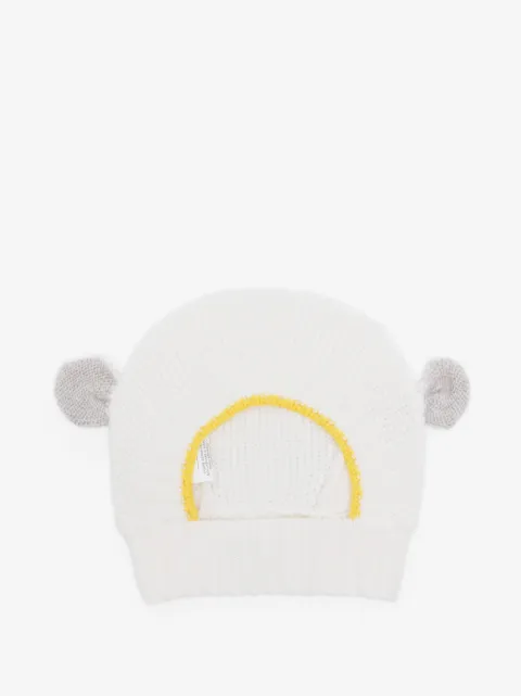 Gensami kids ear-detail contrasting-trimmed beanie hat