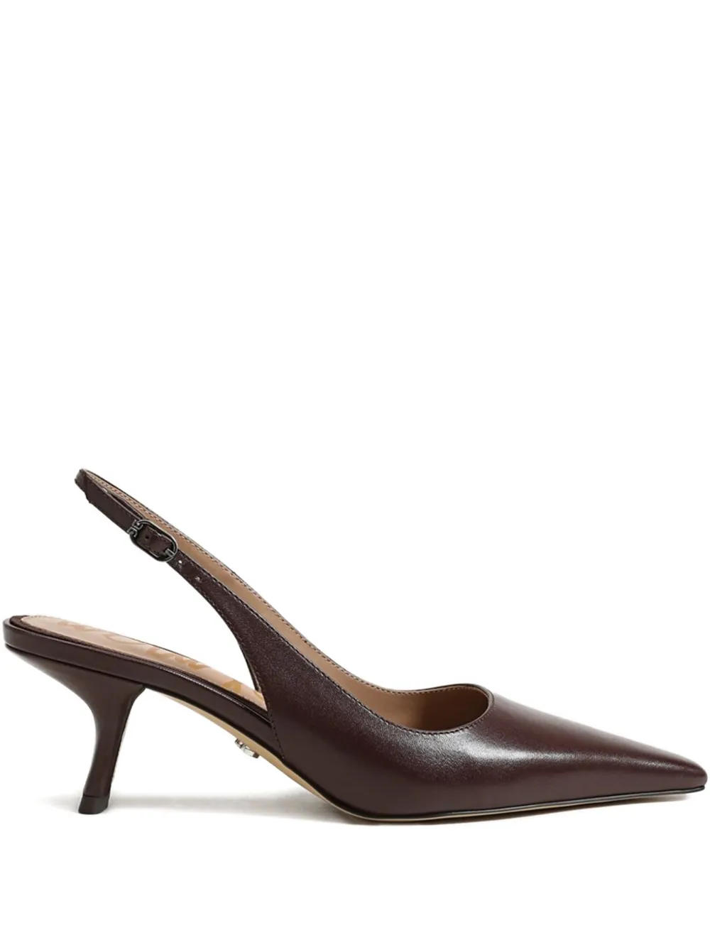 Sam Edelman 60mm Bianka Pointed-toe Slingback Pumps In Brown