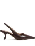 Sam Edelman 60mm Bianka pointed-toe slingback pumps - Brown