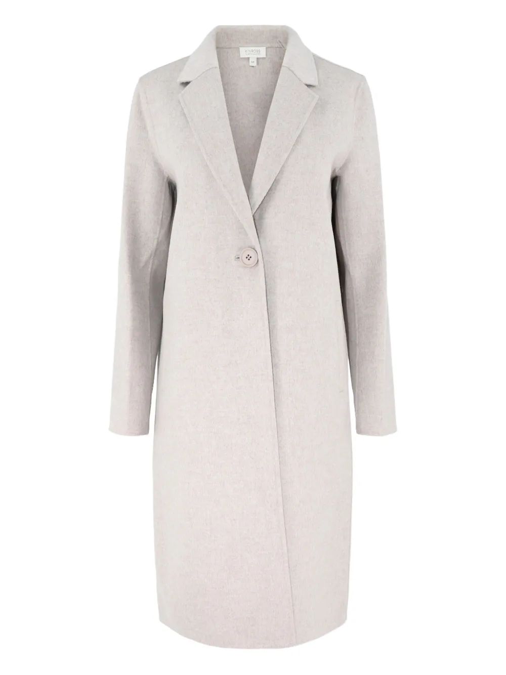 Kinross Cashmere Notched-lapels Single-button Coat In Gray