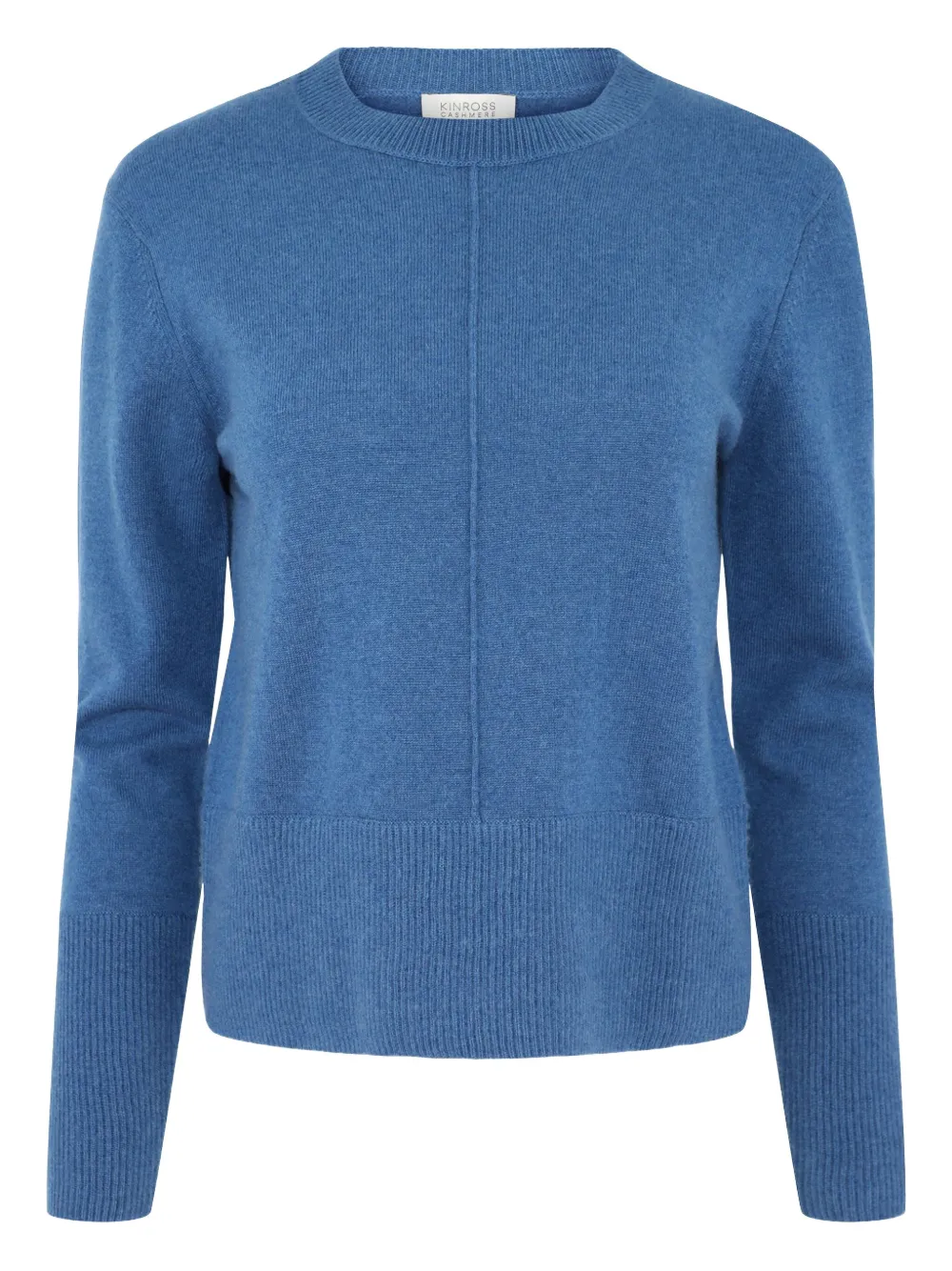 Kinross Cashmere exposed-seam cashmere crew-neck sweater | Blue | Image 1
