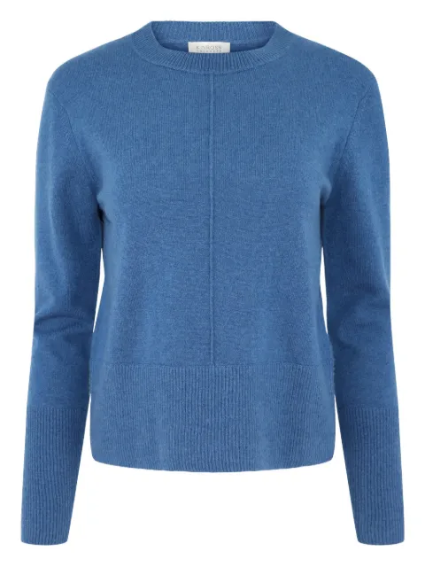 Kinross Cashmere exposed-seam cashmere crew-neck sweater