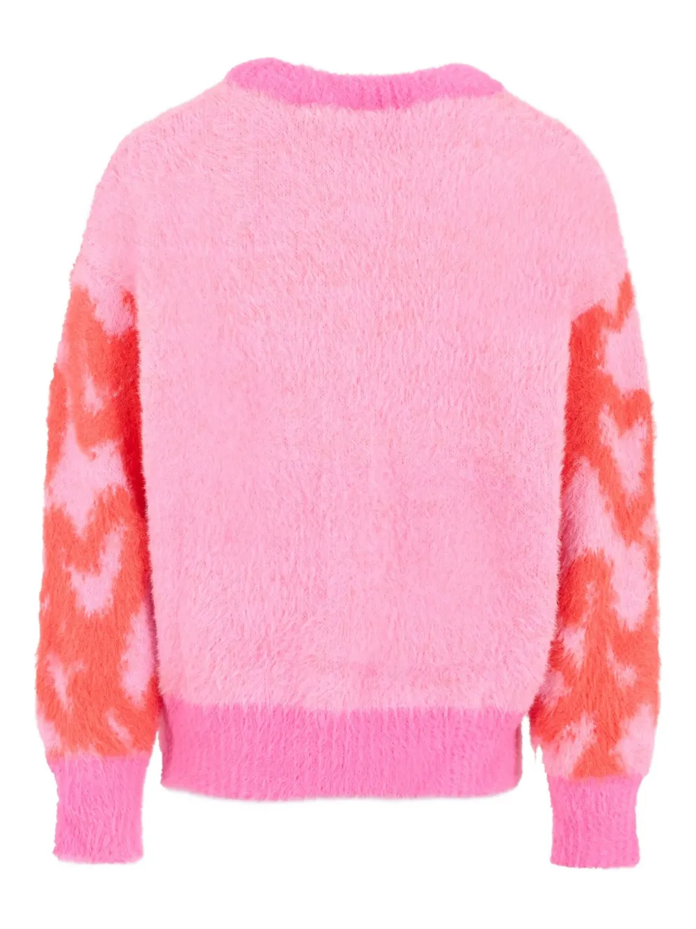 Palm Angels Kids logo-intarsia knit sweater Roze