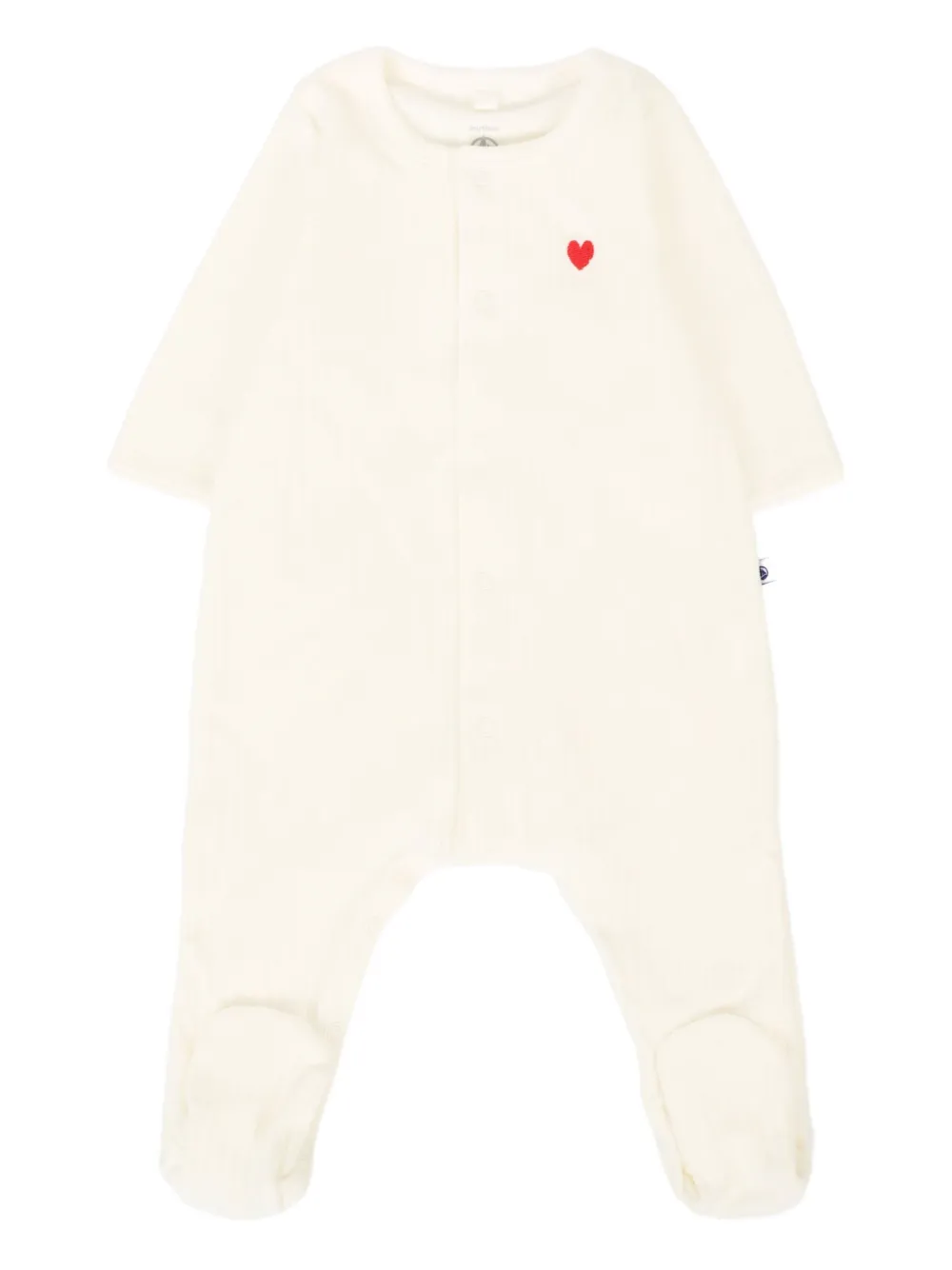 Petit Bateau heart-pajamas comforter set Wit
