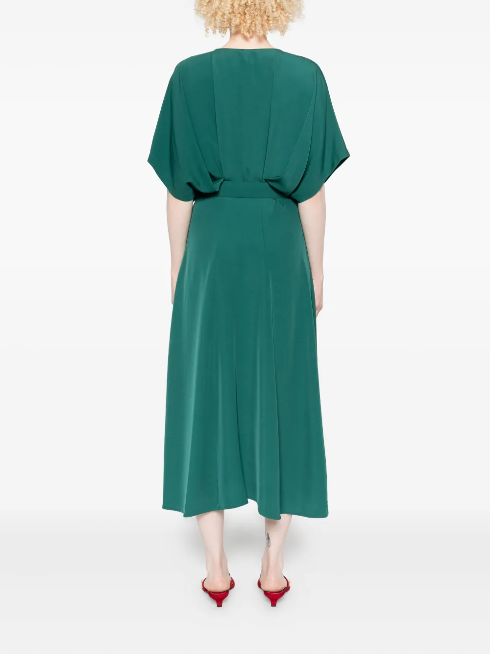 IMPERIAL Midi-jurk met ceintuur Groen