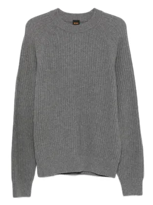 BOSS クルーネックセーター | グレー | FARFETCH JP