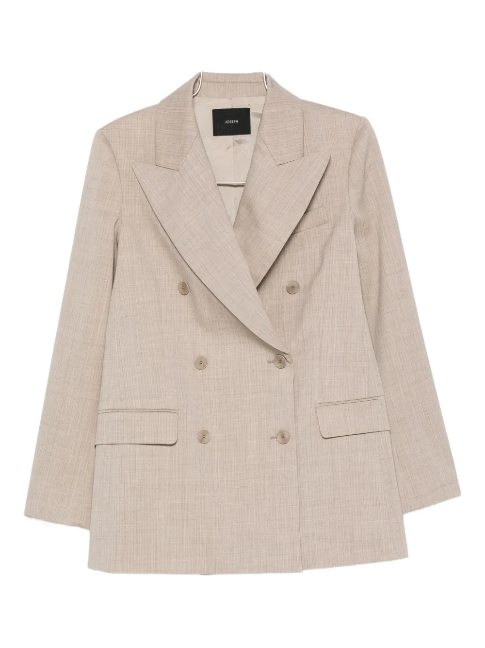 Joseph Double-breasted Checked Blazer In Neutral