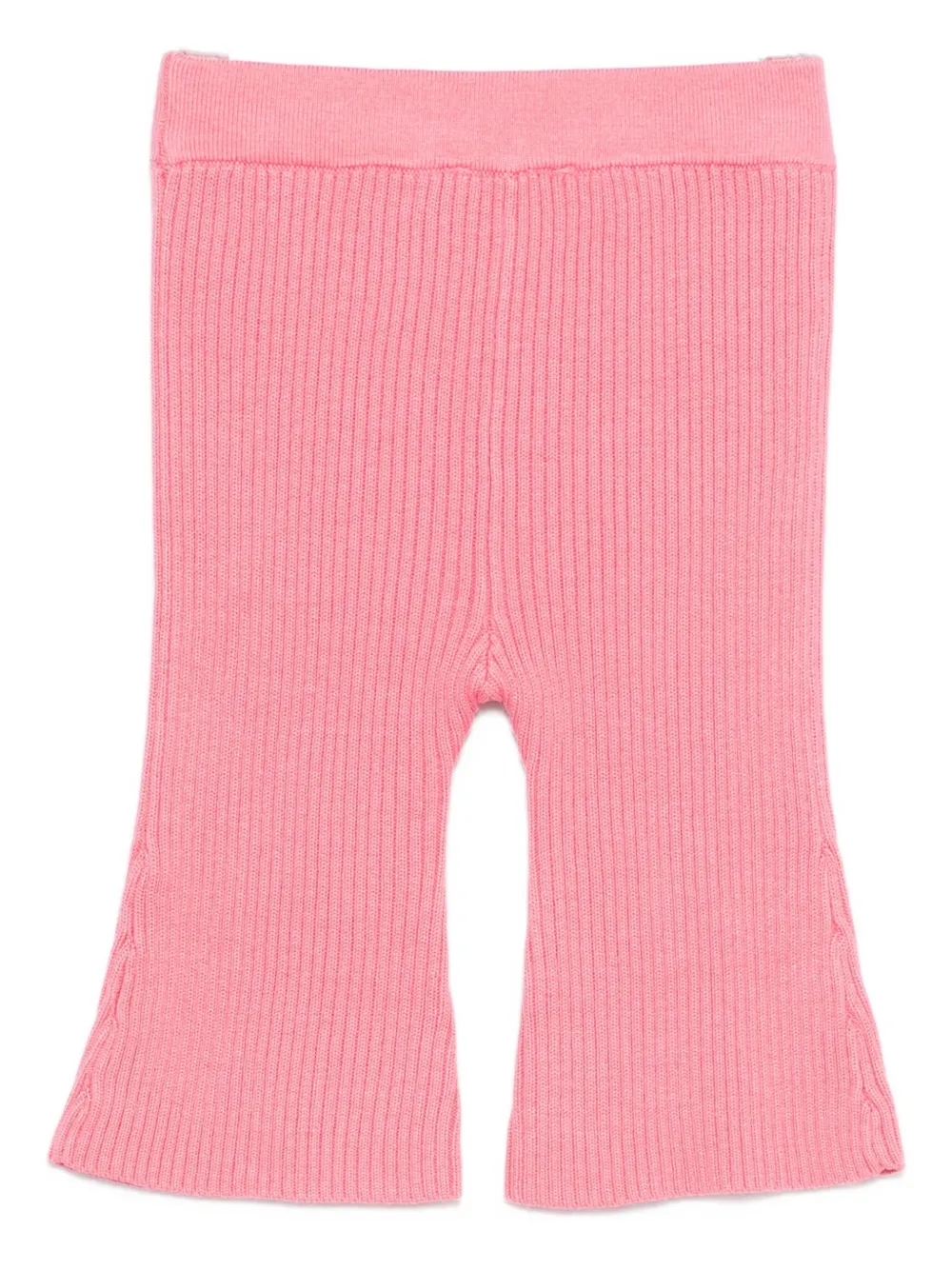 Liu •jo Ribbed Flared Leggings In Pink