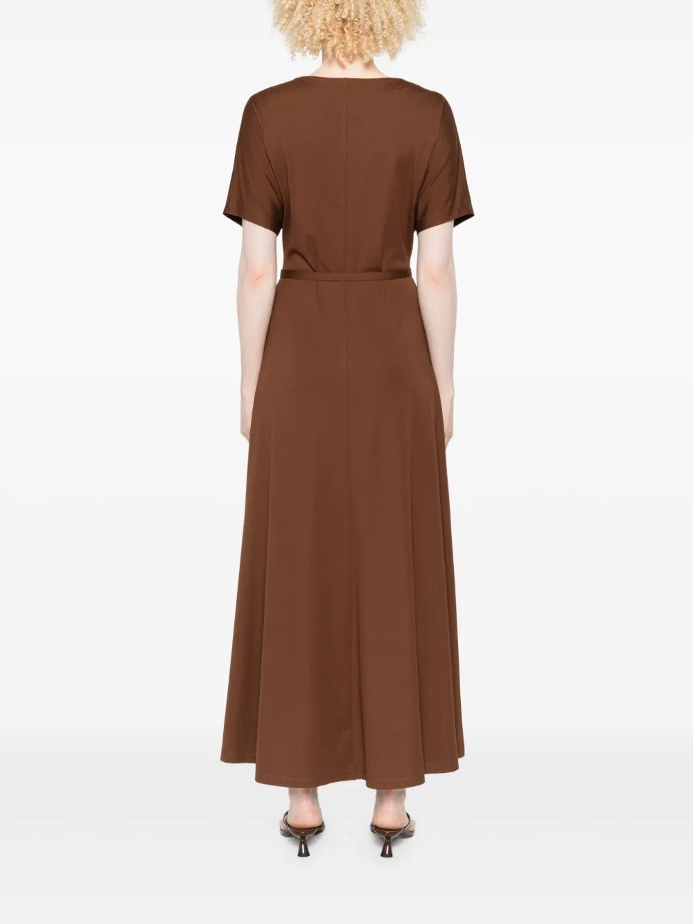 IMPERIAL Midi-jurk met korte mouwen Bruin