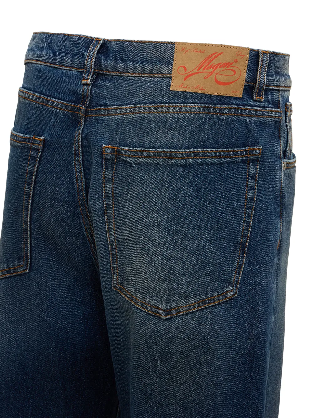 MSGM Jeans met logopatch Blauw