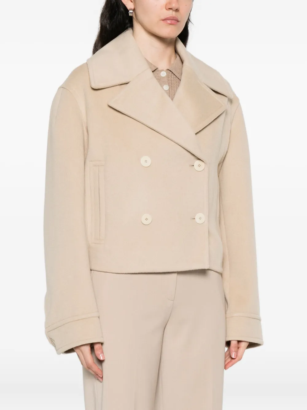 Joseph Luc Double-breasted Jacket In Neutral