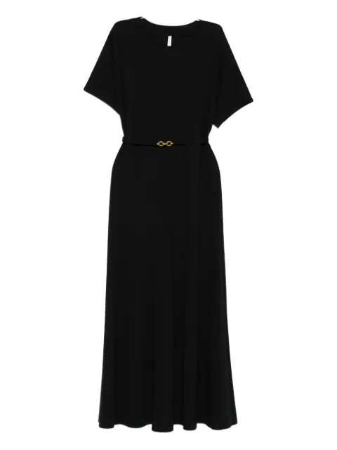 IMPERIAL belted short-sleeve midi dress