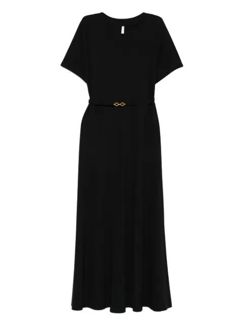 IMPERIAL belted short-sleeve midi dress