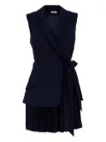 Simkhai Effie pleated wrap dress - Blue