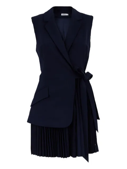 Simkhai Effie pleated wrap dress