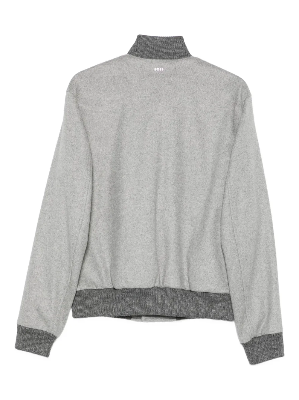 Hugo Boss Button-fastening Pocket Bomber Jacket In Gray