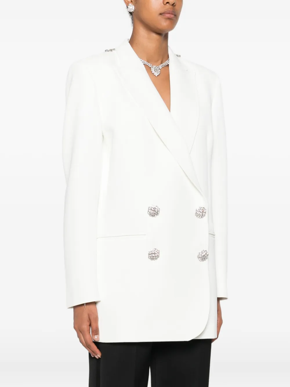 NISSA Blazer met dubbele rij knopen Wit