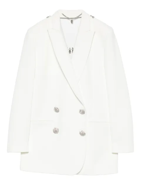 NISSA crystal-embellished double-breasted blazer
