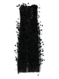 NISSA feather-embellished tulle maxi dress - Black