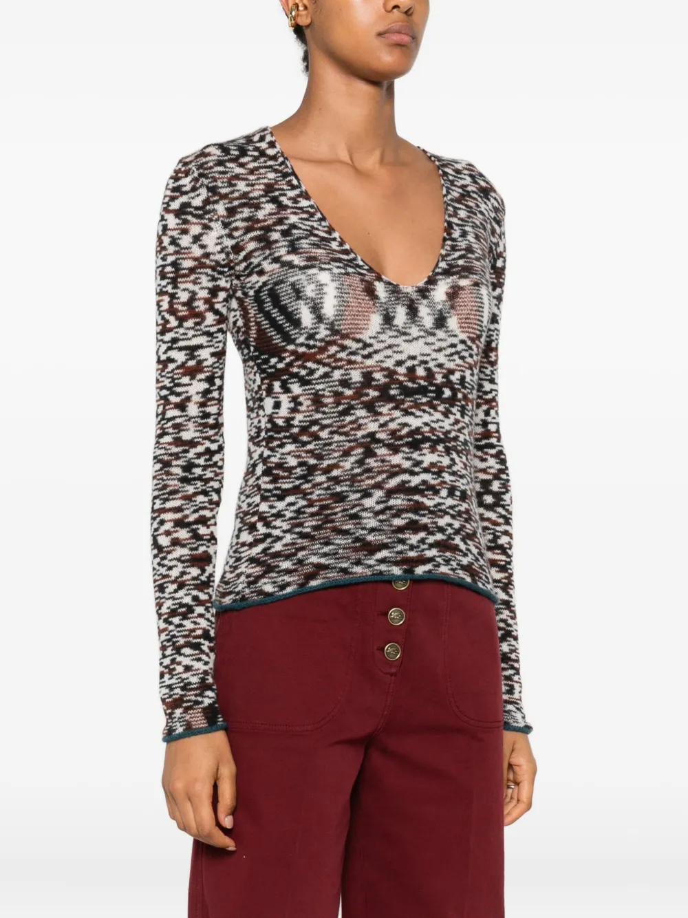 Missoni Trui met vlammenpatroon Zwart