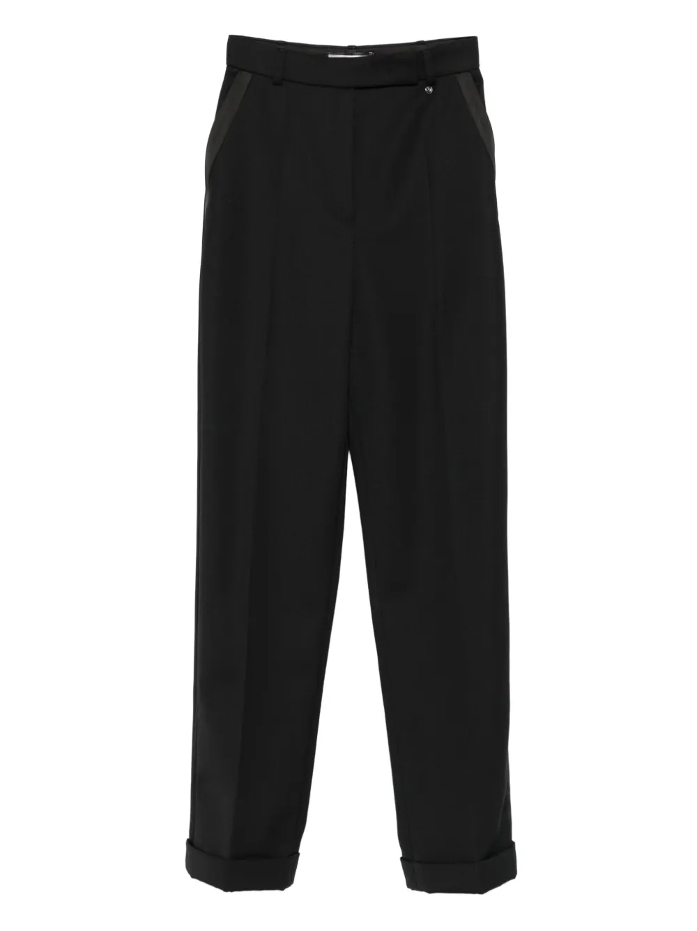 NISSA Hose mit Satinbesatz | Schwarz | Image 1