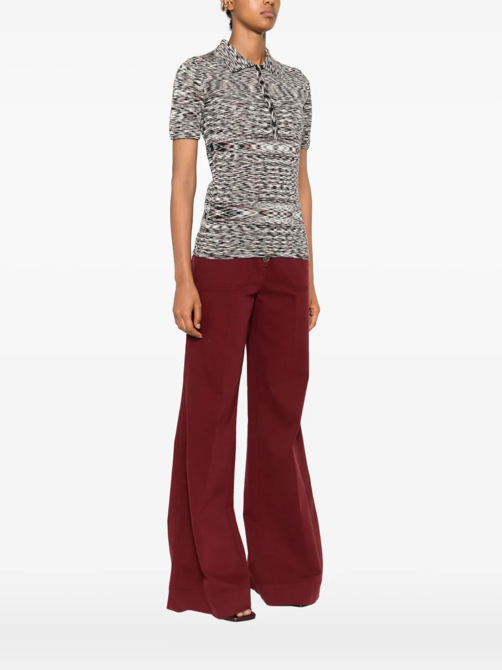 Missoni Poloshirt met patroon Zwart