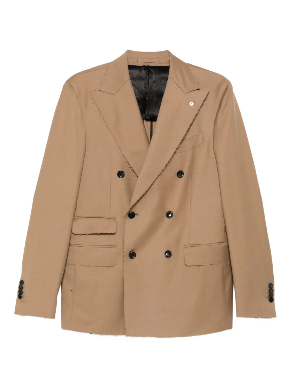 L.B.M. 1911 blazer croisé à bords francs | marron | Image 1