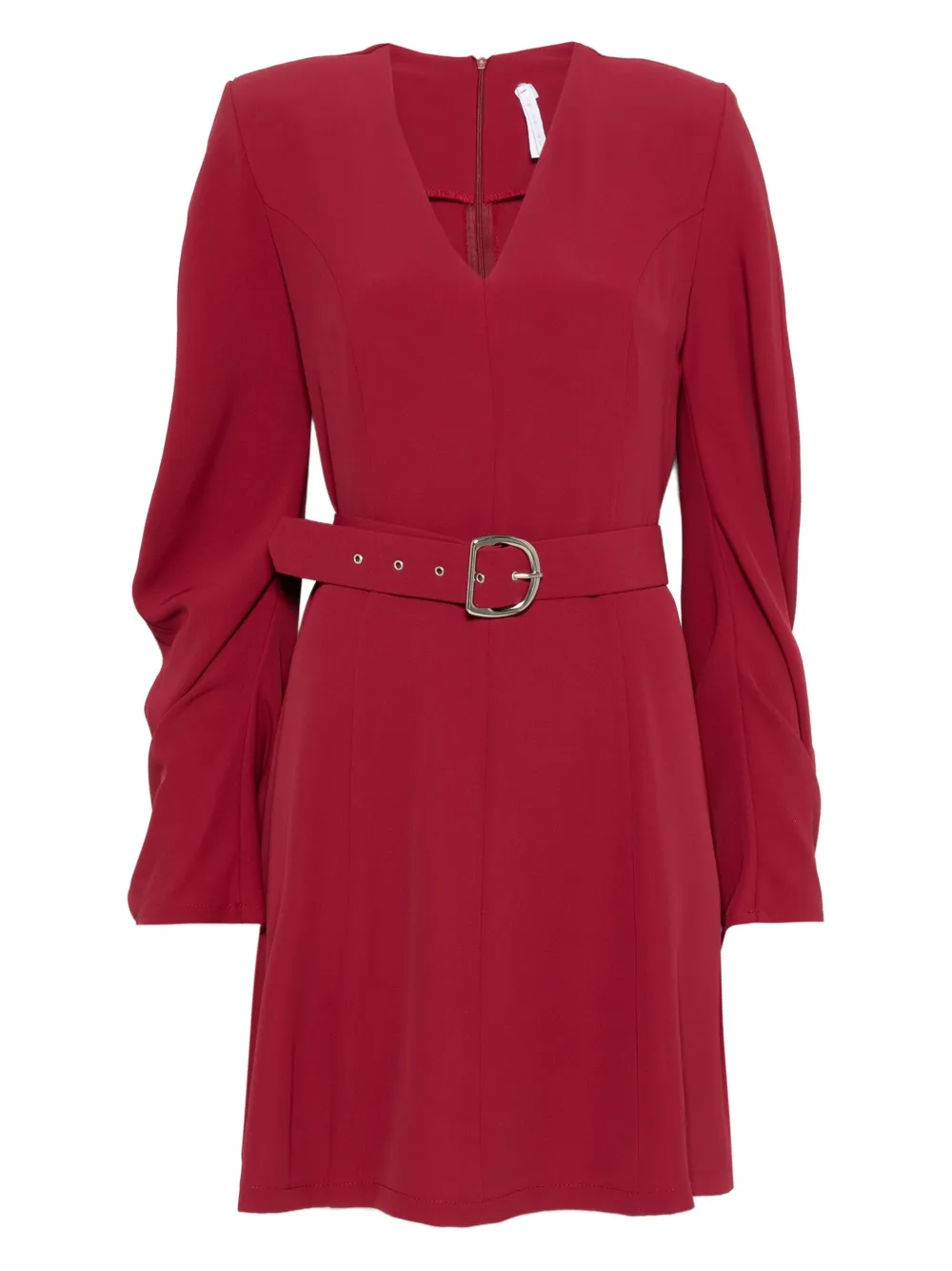 IMPERIAL V-neck belted mini dress | Red | Image 1