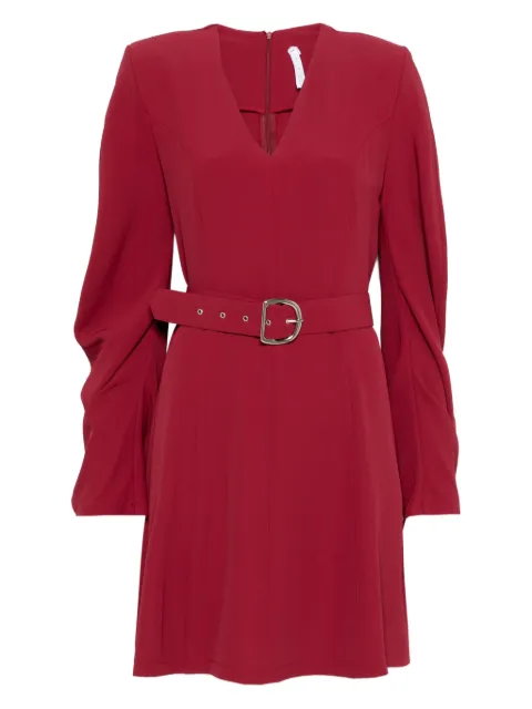 IMPERIAL V-neck belted mini dress