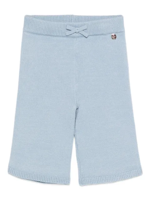 LIU JO pantalones tejidos con detalle de moño