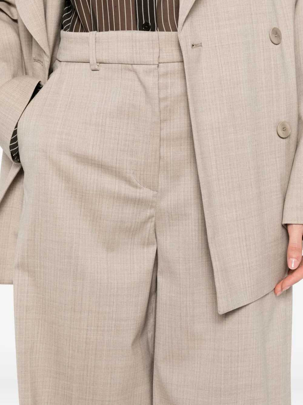 JOSEPH pinstripe wool trousers Beige