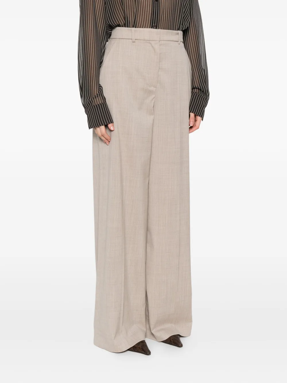 JOSEPH pinstripe wool trousers Beige