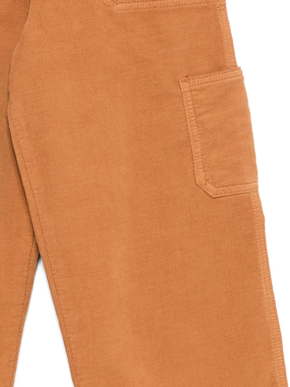 Il Gufo Corduroy Patch-pocket Trousers In Orange