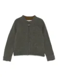 Bonpoint ribbed zip-up cardigan - Green