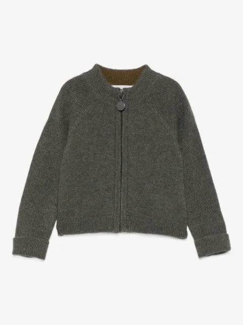 Bonpoint ribbed zip-up cardigan