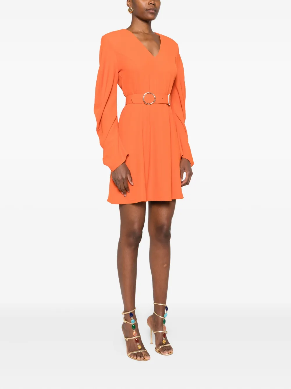 IMPERIAL Jurk met pofmouwen Oranje