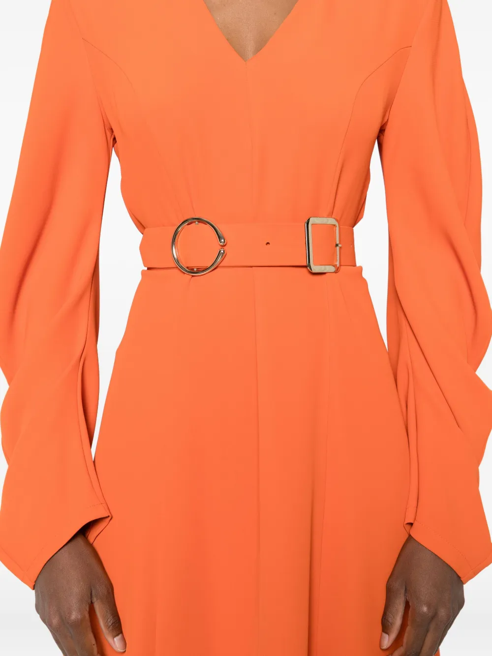 IMPERIAL Jurk met pofmouwen Oranje