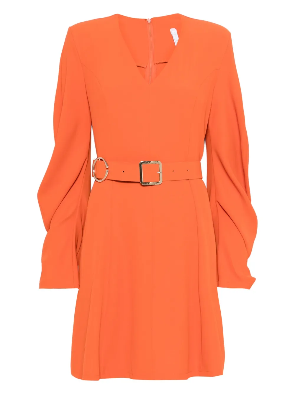 IMPERIAL puff-sleeve belted mini dress | Orange | Image 1