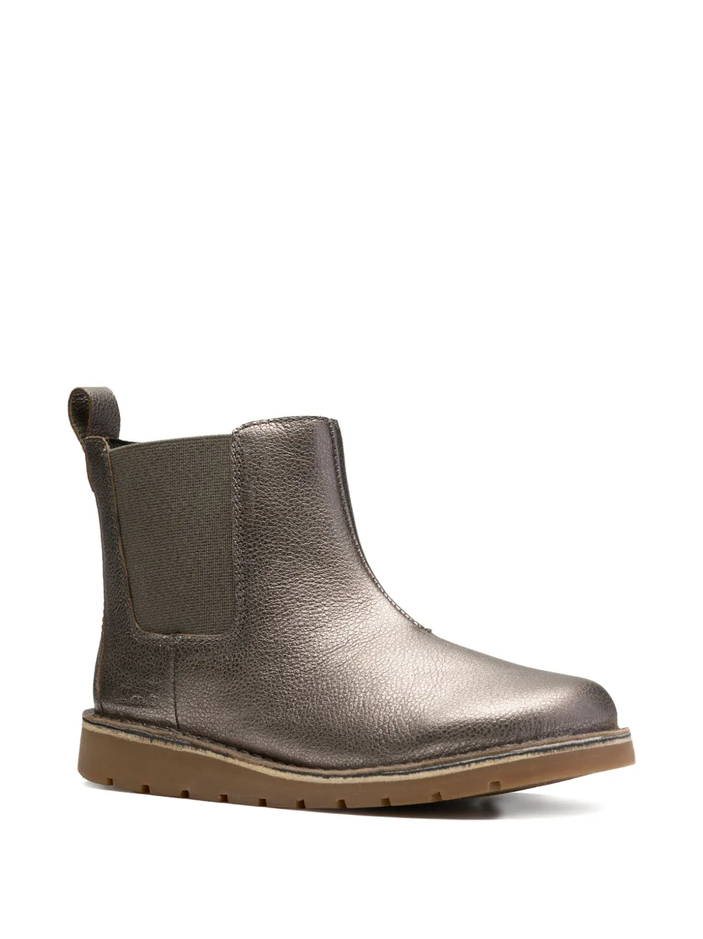 Clarks Kids elastic-panels zipped ankle boots Grijs