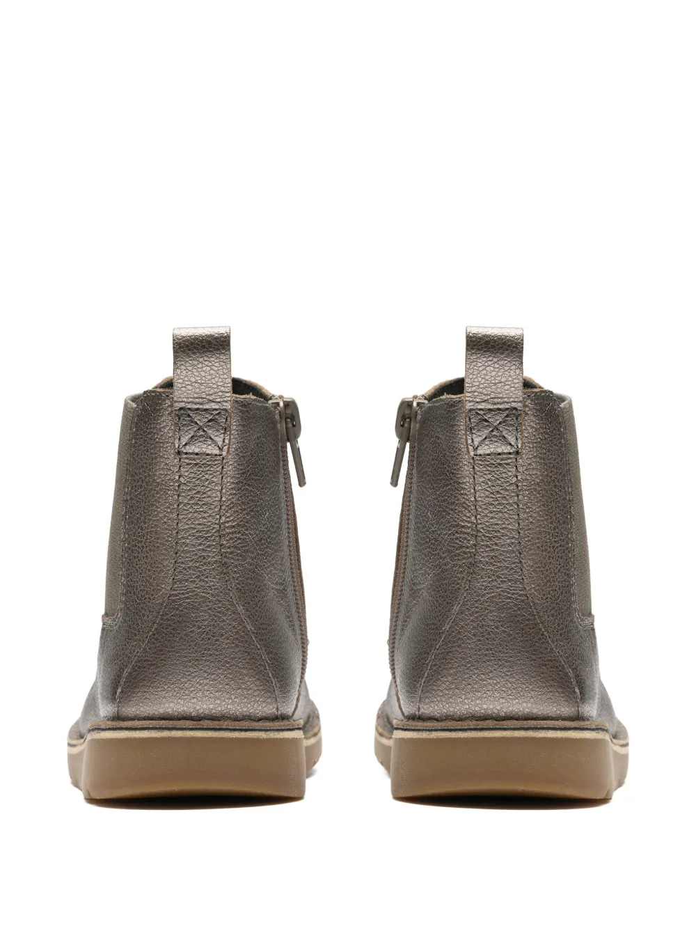 Clarks Kids elastic-panels zipped ankle boots Grijs