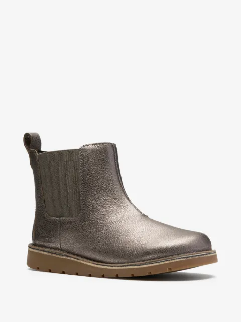 Clarks Kids elastic-panels zipped ankle boots