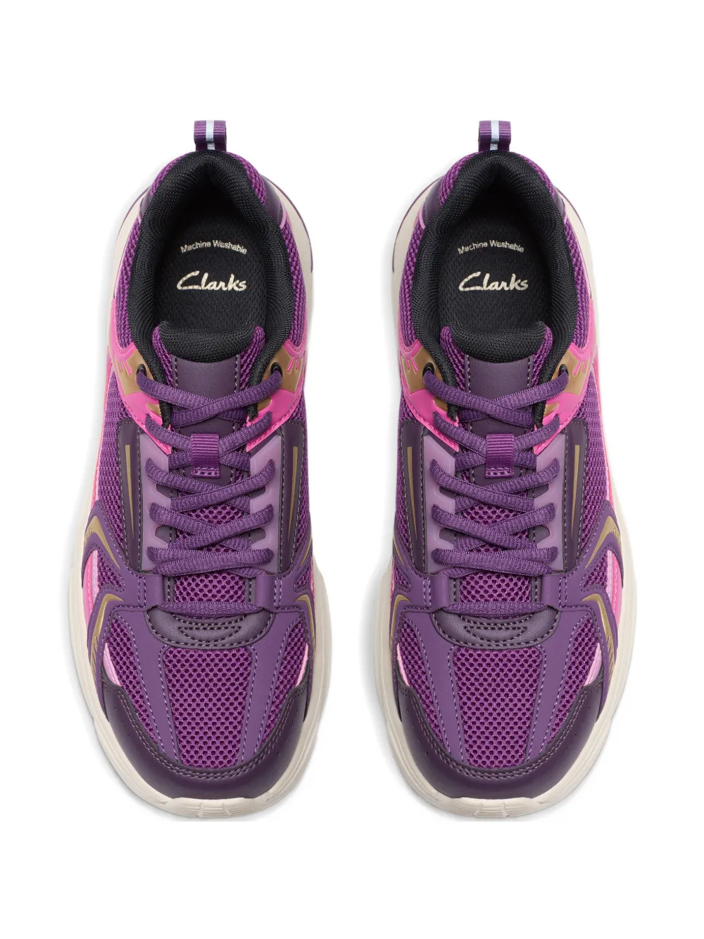 Clarks Kids Crafton Move lace-up sneakers Paars