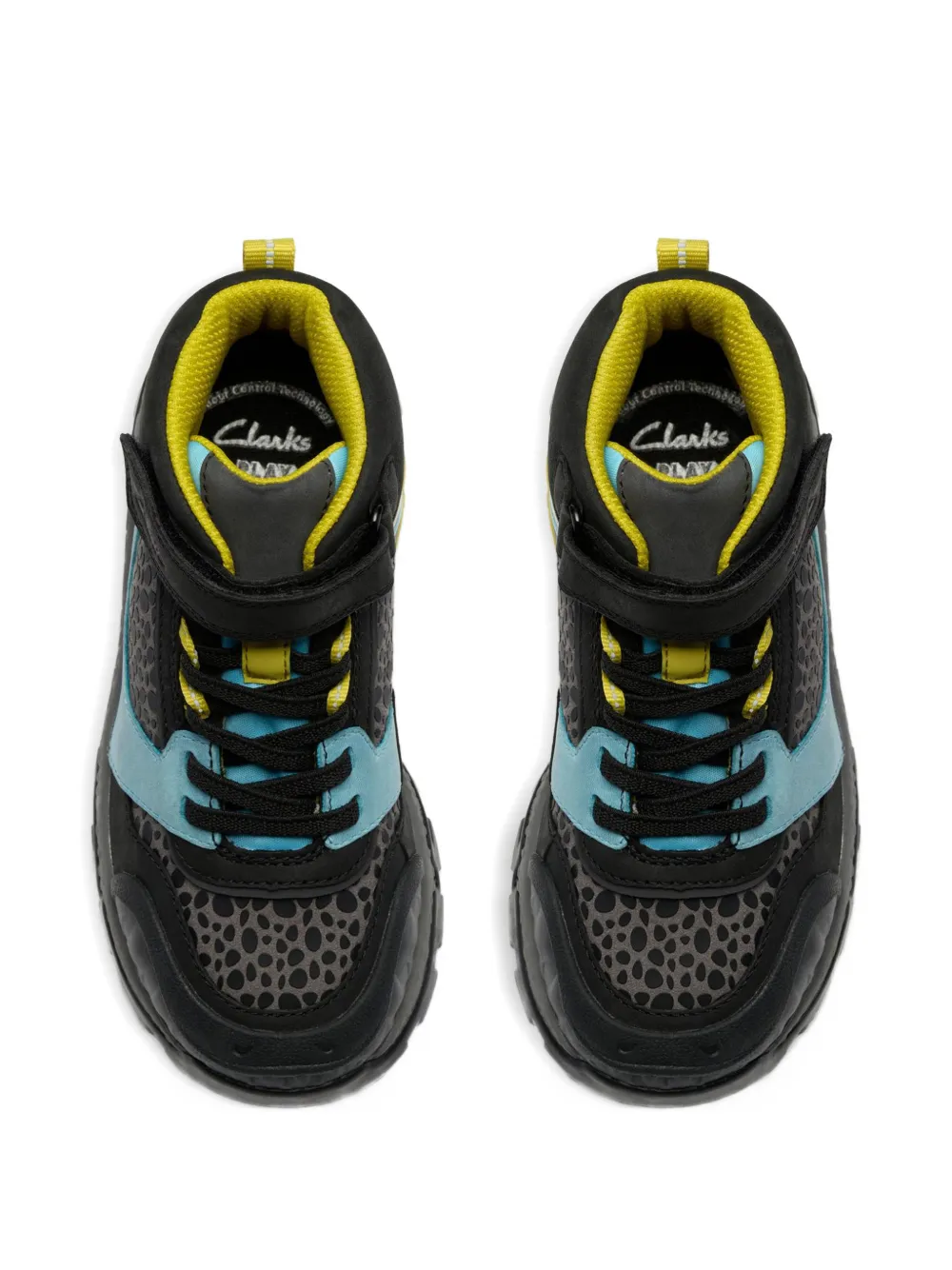 Clarks Kids printed strap high-top sneakers Grijs