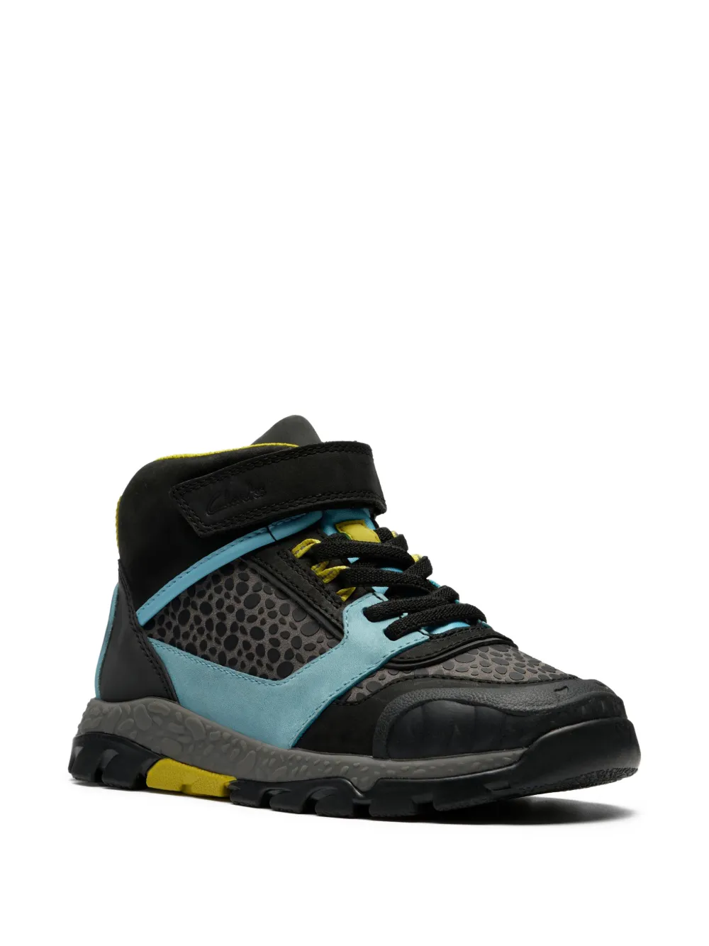  Clarks Kids Printed Strap High-top Sneakers - Grey 