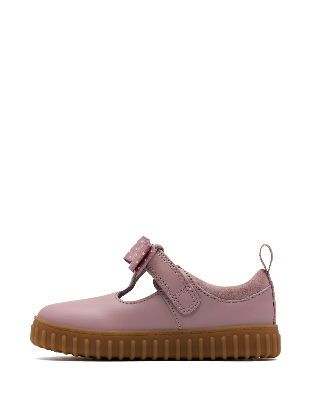 Clarks Kids Cove Bow touch-strap ballet flats - Rosa