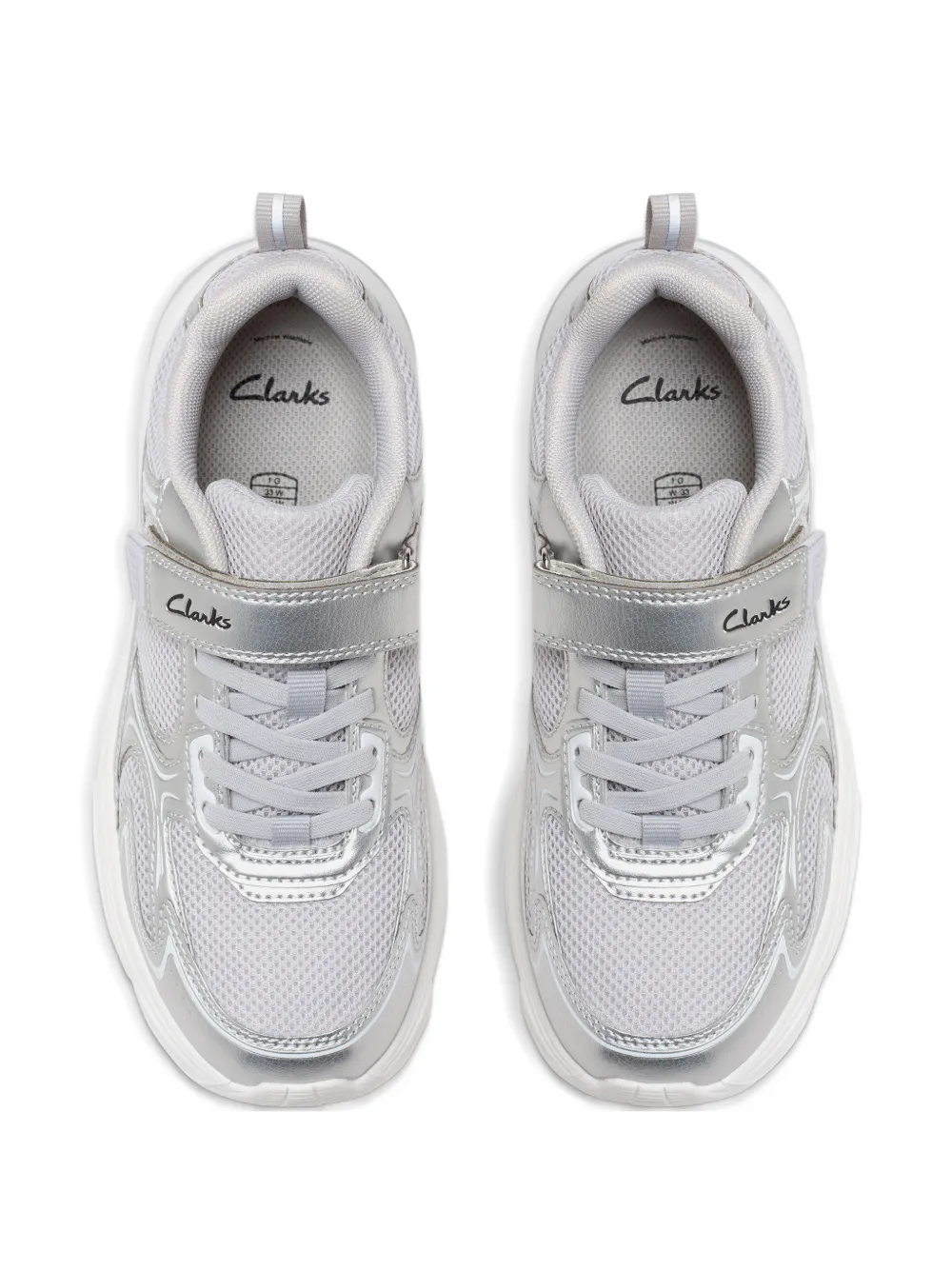 Clarks Kids Crafton Move sneakers met klittenband Zilver